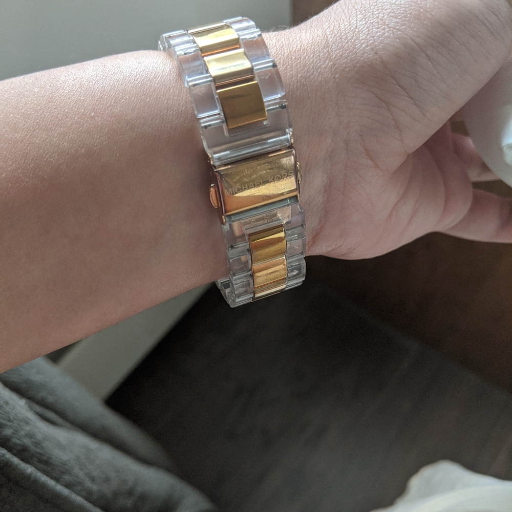 Michael Kors MK clear gold crystal diamond watch - Picture 8 of 8